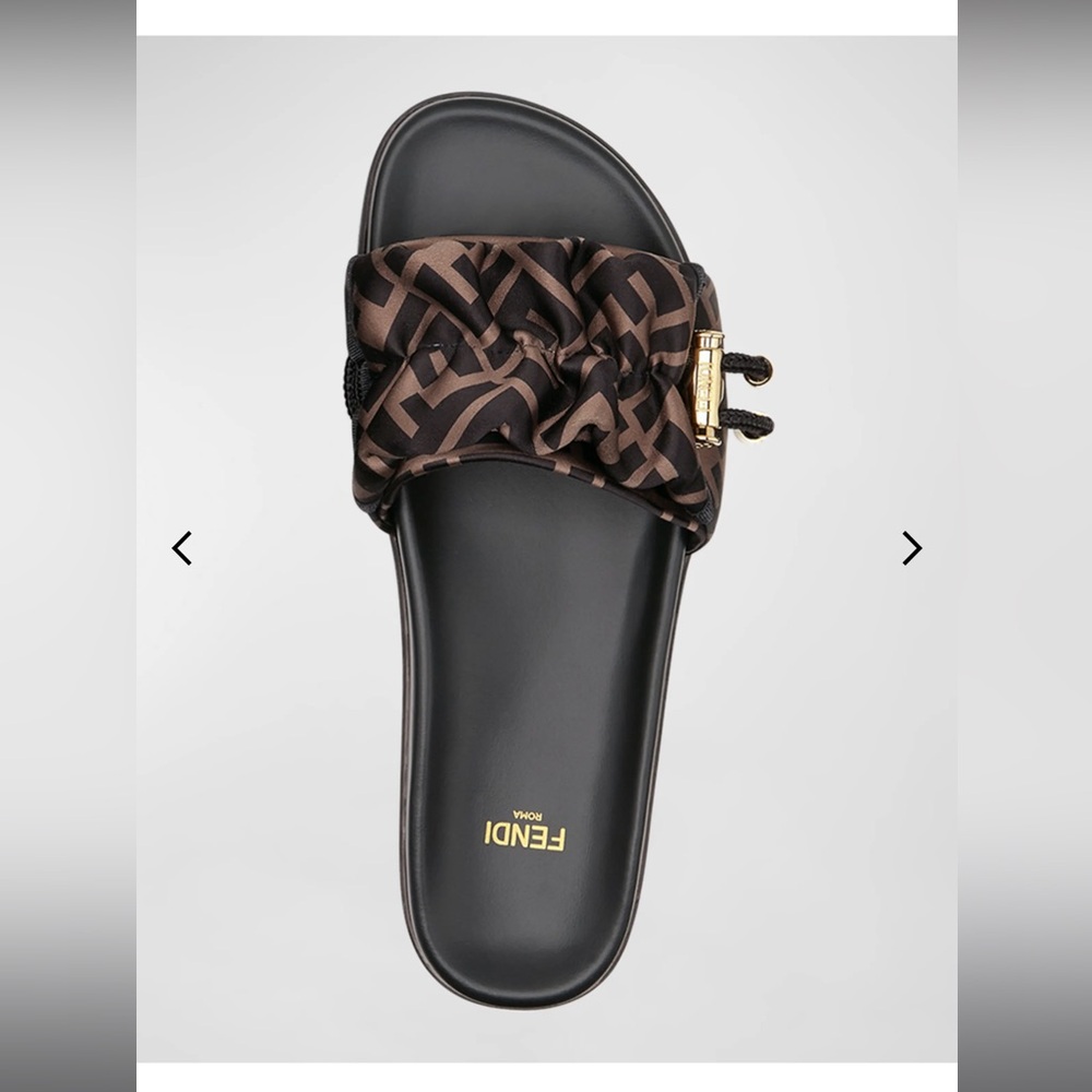 Fendi Tobacco and Black Sandals